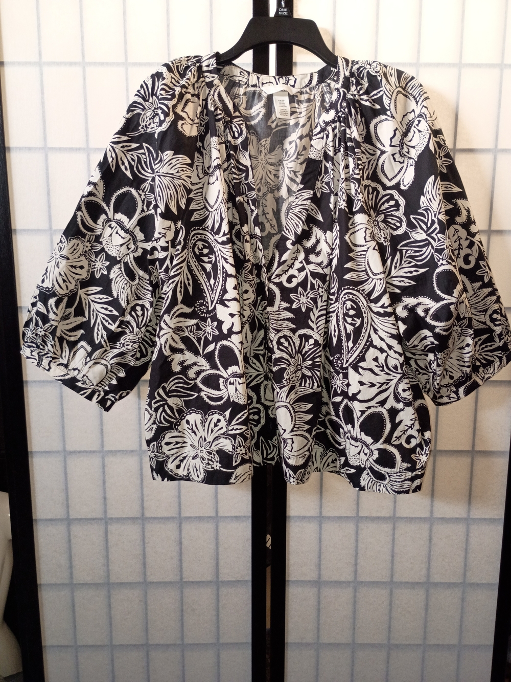 H&M Balloon-Sleeved Poplin Blouse